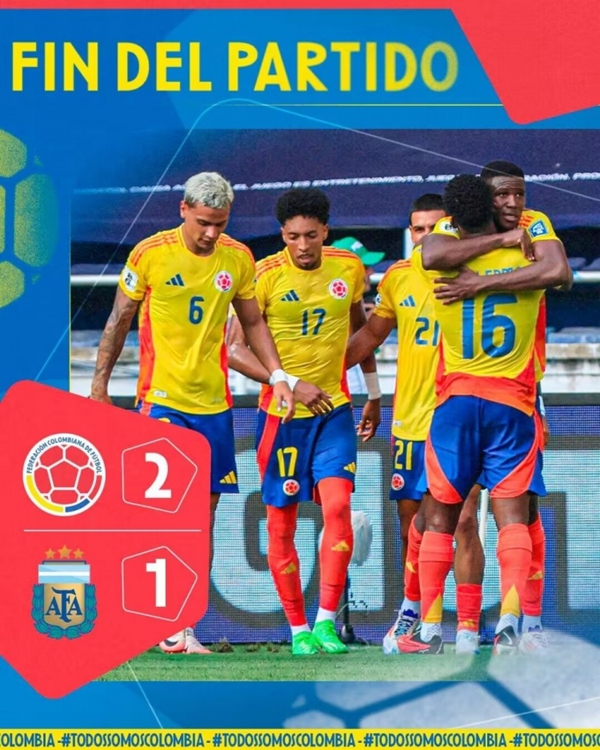 แก้แค้นสำเร็จ! คัดเลือกฟุตบอลโลก - โคลอมเบีย เอาชนะ อาร์เจนตินา 2-1 ส่งอาร์เจนตินาแพ้เป็นครั้งแรกในปีนี้